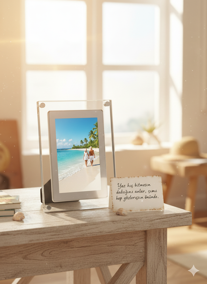 ✨ 7 İnç Dijital Anı Çerçevesi | Video & MP3 Oynatmalı IPS Ekran